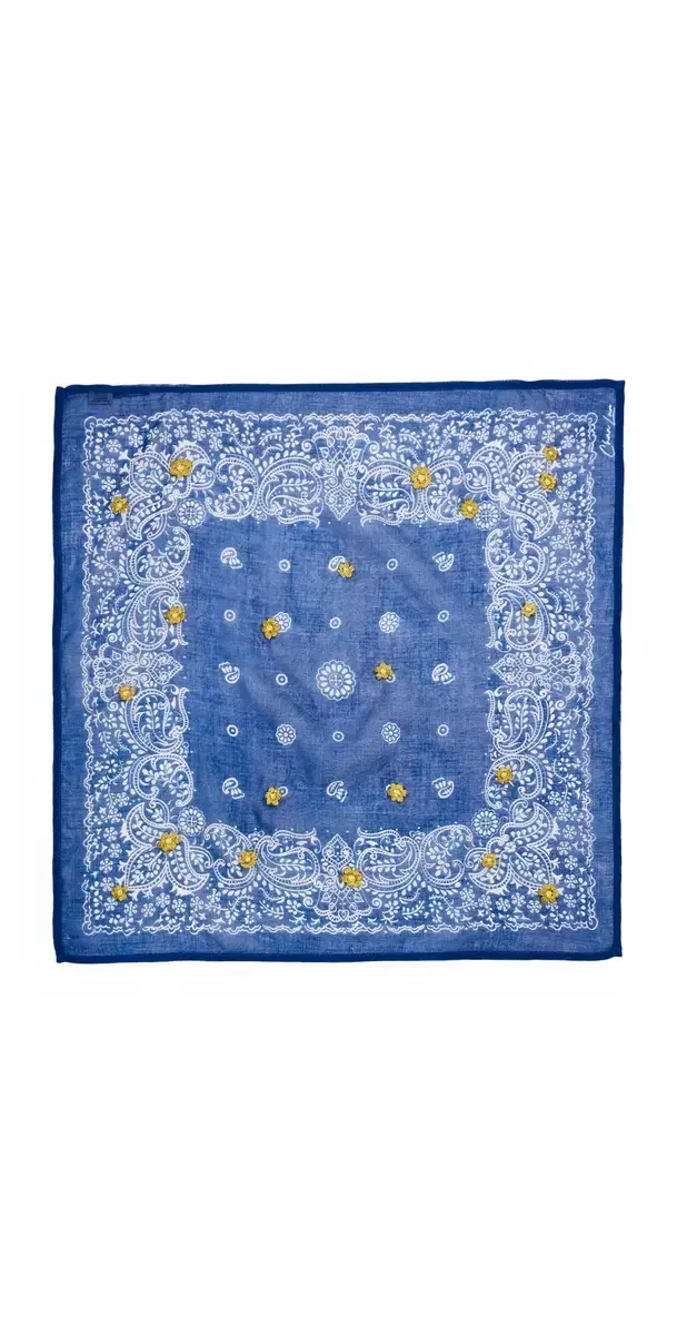 Embroidered Bandana Vallarta Blue One Size
