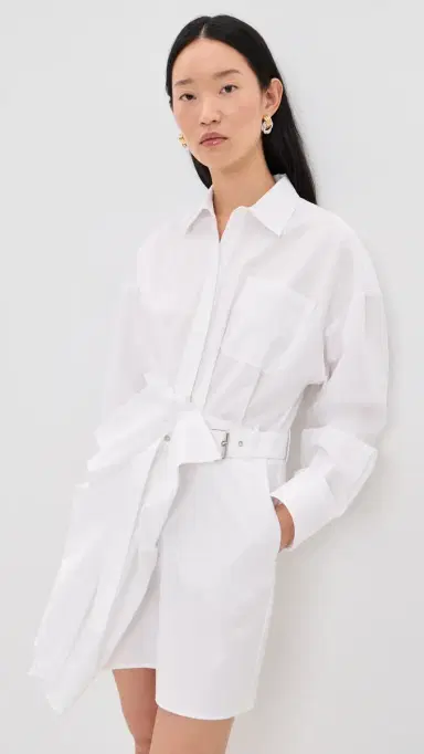 MSGM Long Sleeve Mini Dress White | Thumbnail 2 MSGM Long Sleeve Mini Dress White | Thumbnail 2