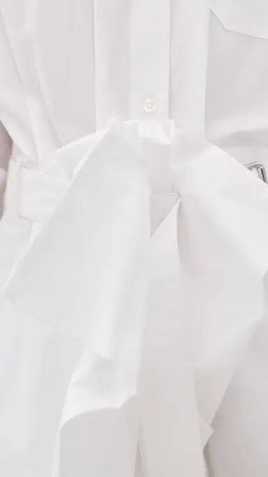 MSGM Long Sleeve Mini Dress White | Thumbnail 6 MSGM Long Sleeve Mini Dress White | Thumbnail 6