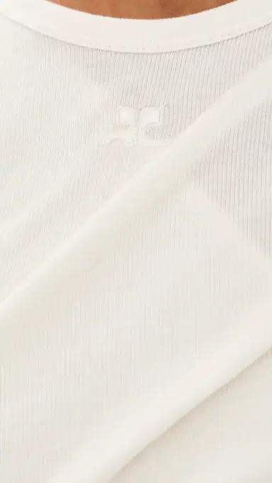 Courrèges 90's Rib Twist Midi Dress Heritage White | Thumbnail 6