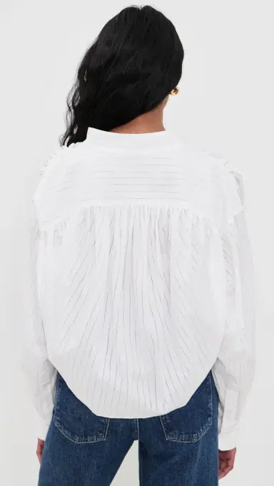 IRO Blissia Button Down Shirt Porcelain | Thumbnail 3