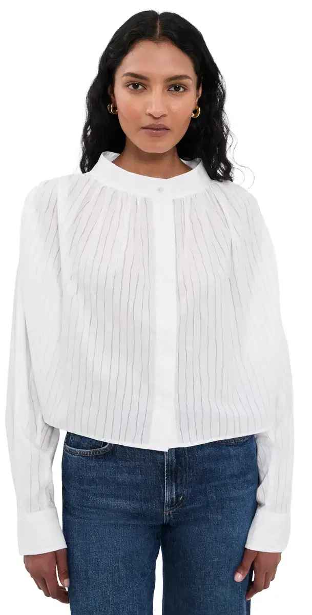 IRO Blissia Button Down Shirt Porcelain