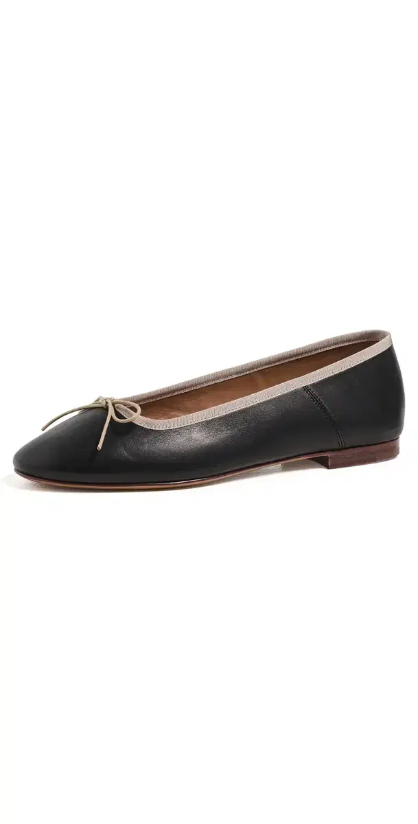 Mansur Gavriel Dance Ballerina Flats Black/Crema