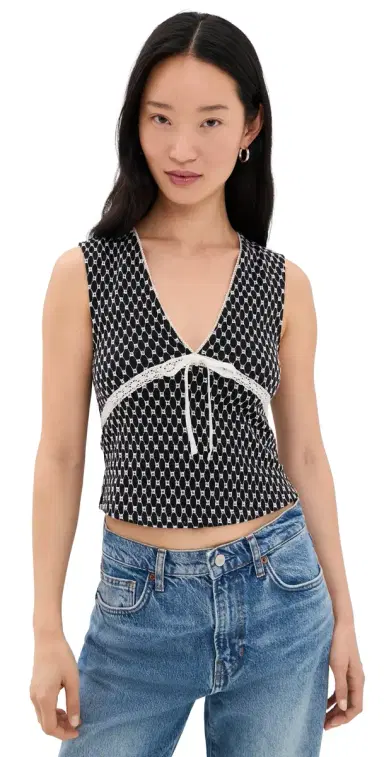 Free People Good Graces Top Black Combo M | Thumbnail 1