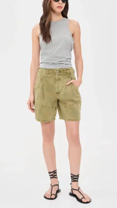 Free People Wild Rebel Shorts Outlaw Taupe | Thumbnail 5