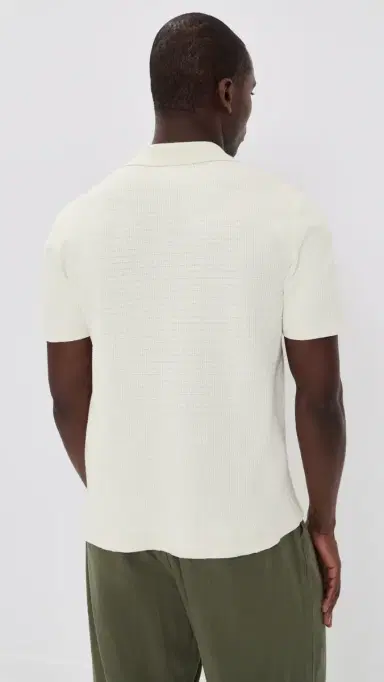 rag & bone Blocked Harvey Camp hirt Chalk | Thumbnail 3