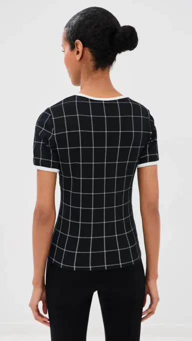 Courrèges ignature Contrast T-Shirt Black/Heritage White | Thumbnail 3