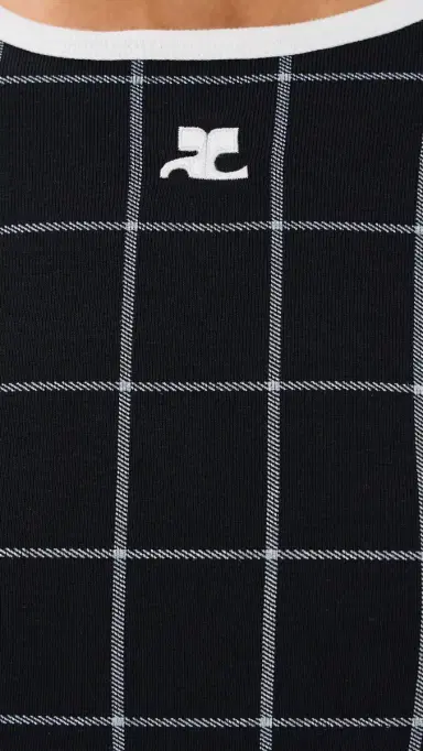 Courrèges ignature Contrast T-Shirt Black/Heritage White | Thumbnail 6