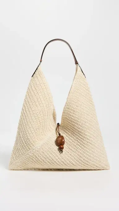 Hunting Season Medium Origami Tote Natural White/Cognac One Size | Thumbnail 2