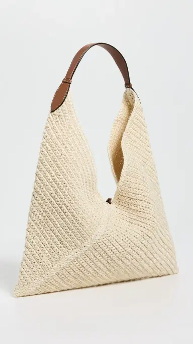 Hunting Season Medium Origami Tote Natural White/Cognac One Size | Thumbnail 4