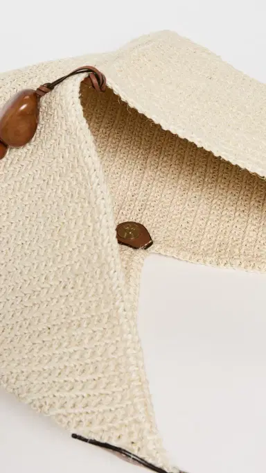 Hunting Season Medium Origami Tote Natural White/Cognac One Size | Thumbnail 6