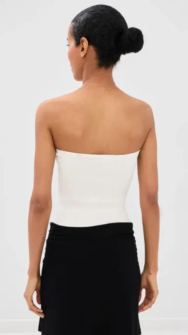 Courrèges Buckle Knit Bustier Top Natural M | Thumbnail 3