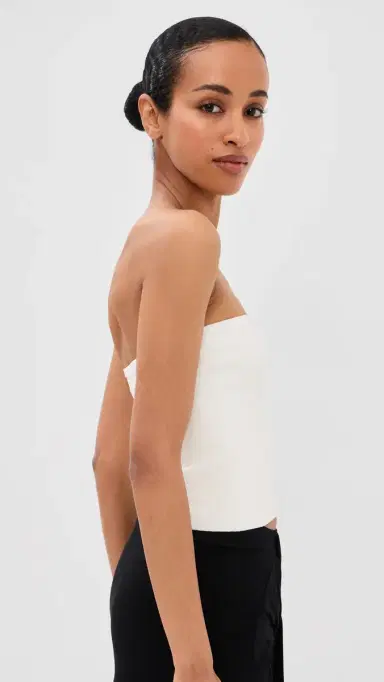 Courrèges Buckle Knit Bustier Top Natural M | Thumbnail 4