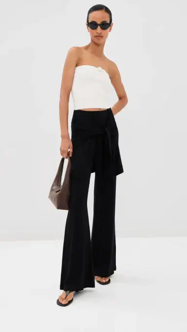 Courrèges Buckle Knit Bustier Top Natural M | Thumbnail 5