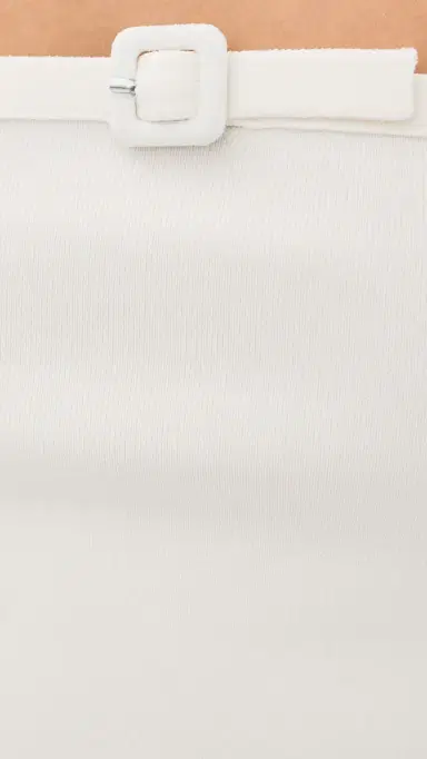 Courrèges Buckle Knit Bustier Top Natural M | Thumbnail 6