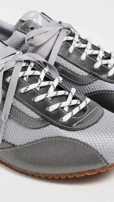 Vans Premium Super Lowpro Trainer Sneakers Marathon Silver | Thumbnail 6