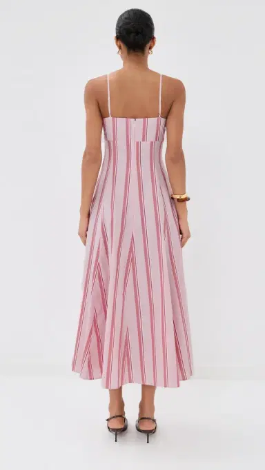 Rosie Assoulin Cami Maxi Dress Red Stripe | Thumbnail 3