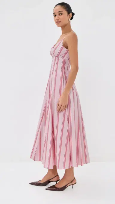 Rosie Assoulin Cami Maxi Dress Red Stripe | Thumbnail 4