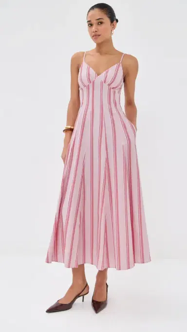 Rosie Assoulin Cami Maxi Dress Red Stripe | Thumbnail 5
