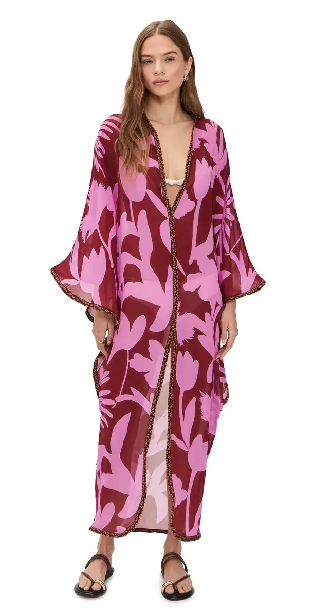 Eywasouls Malibu Jaya Dress Red Wine Pink Delight