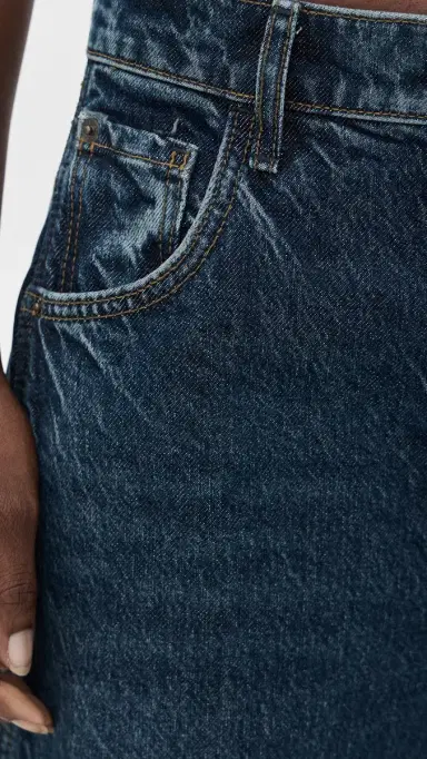 Free People Good Luck Mid Rise Barrel Jeans Deep End 27 | Thumbnail 6