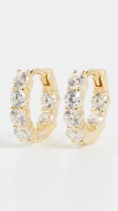SHASHI Manchester Hoops Gold One Size | Thumbnail 2