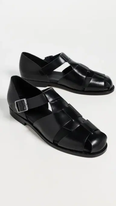G.H. BASS G. H. Bass Potter Leather Fisherman Sandals Black 9 | Thumbnail 4