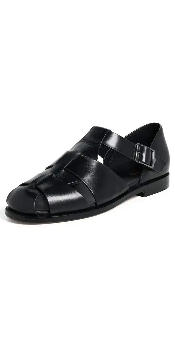 G. H. Bass Potter Leather Fisherman Sandals Black