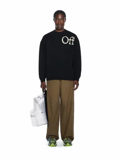 Off-White Bookish Knit Crewneck Sweater | Thumbnail 2 Off-White Bookish Knit Crewneck Sweater | Thumbnail 2