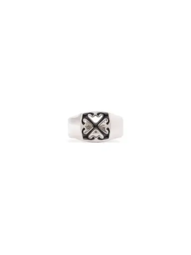 Off-White Enamel Arrow Ring | Thumbnail 1 Off-White Enamel Arrow Ring | Thumbnail 1