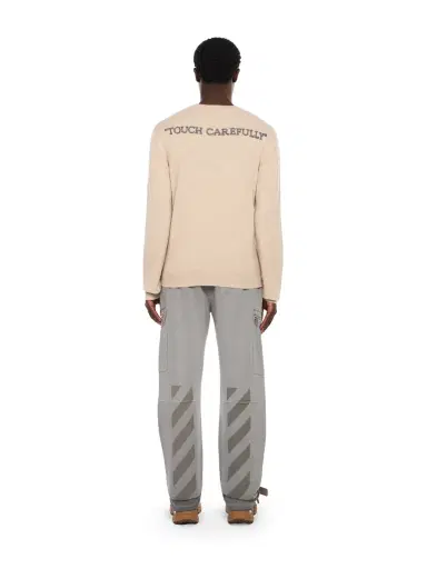 Off-White Quote Knit Crewneck Logo Sweater | Thumbnail 4 Off-White Quote Knit Crewneck Logo Sweater | Thumbnail 4