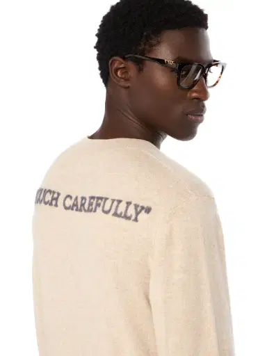 Off-White Quote Knit Crewneck Logo Sweater | Thumbnail 5 Off-White Quote Knit Crewneck Logo Sweater | Thumbnail 5