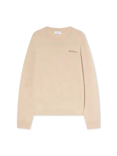 Off-White Quote Knit Crewneck Logo Sweater | Thumbnail 1 Off-White Quote Knit Crewneck Logo Sweater | Thumbnail 1