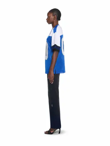 Off-White 00 Royal Mesh Football Logo Tee | Thumbnail 3 Off-White 00 Royal Mesh Football Logo Tee | Thumbnail 3