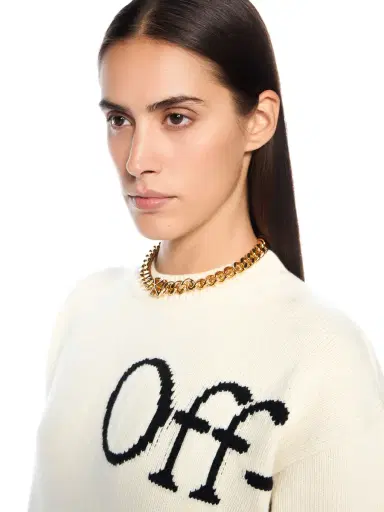 Off-White Bookish Logo Knit Sweater | Thumbnail 5 Off-White Bookish Logo Knit Sweater | Thumbnail 5