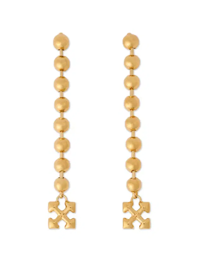 Off-White Arrow Ballchain Earrings