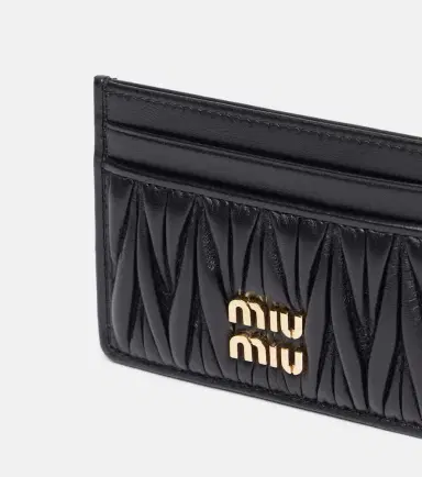 Miu Miu Logo matelassé leather card holder | Thumbnail 3