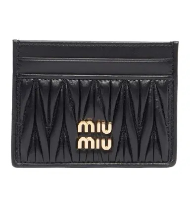 Miu Miu Logo matelassé leather card holder | Thumbnail 1