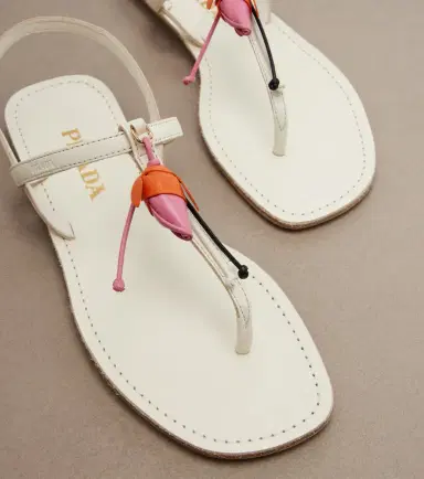 Prada Floral-appliqué leather thong sandals | Thumbnail 4 Prada Floral-appliqué leather thong sandals | Thumbnail 4
