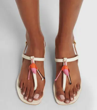 Prada Floral-appliqué leather thong sandals | Thumbnail 6 Prada Floral-appliqué leather thong sandals | Thumbnail 6
