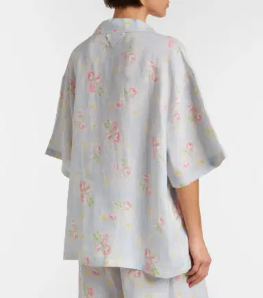 Prada Floral linen shirt | Thumbnail 4
