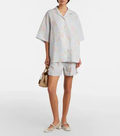 Prada Floral linen shirt | Thumbnail 5