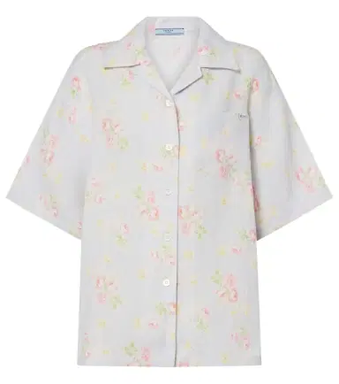 Prada Floral linen shirt | Thumbnail 1