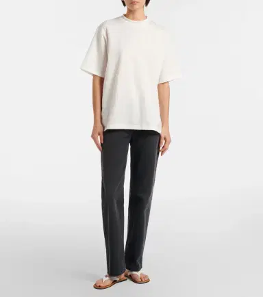 The Row Estavo oversized linen-blend T-shirt | Thumbnail 3