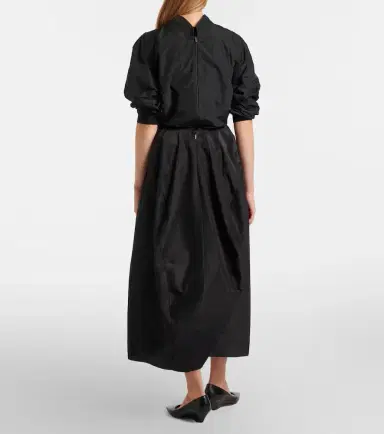 The Row Galyra cotton and silk satin midi skirt | Thumbnail 2