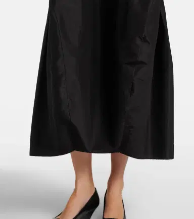The Row Galyra cotton and silk satin midi skirt | Thumbnail 6
