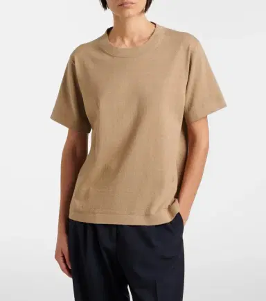The Row Orlan cotton and silk-blend T-shirt | Thumbnail 4