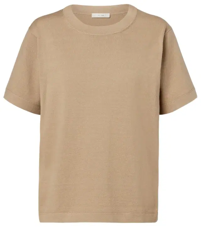 The Row Orlan cotton and silk-blend T-shirt