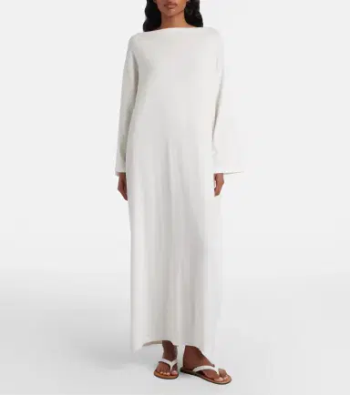 The Row Odet cotton and silk jersey maxi dress | Thumbnail 5