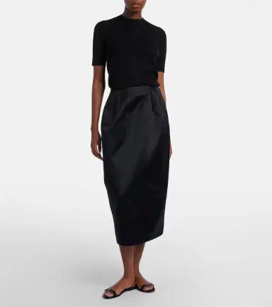 The Row Gamin wool and silk midi skirt | Thumbnail 2